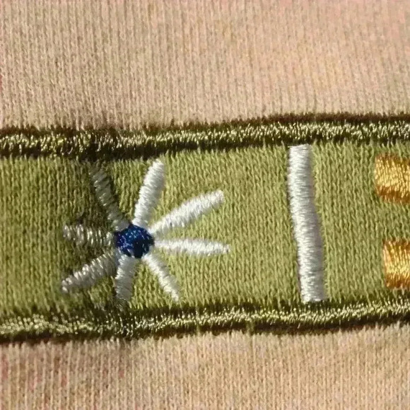 VINTAGE BECHAMEL 80s Mid Sleeve Pattern Detail Sweatshirt Top Women Small - Picture 5 of 10